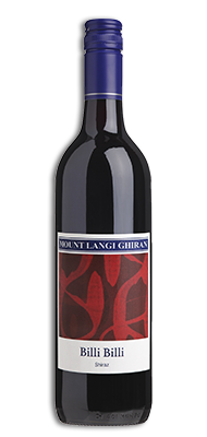 Australie Mount Langhi Ghiran Shiraz Billi Billi MW